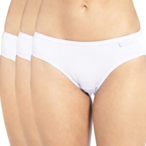 Jockey 1410 Women's Medium Coverage Super Combed Cotton Mid Waist Bikini with Concealed Waistband (Pack of 3_Colors & Prints May Vary)