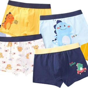 Closecret Little Boys Soft Cotton Boxer Briefs Baby Toddler Kids Underwear Cartoon Prints Boyshort Panties (Multicolor)