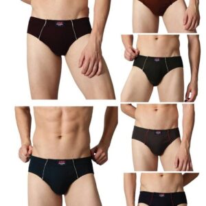 Lux Classic Men's Brief - Value Pack | 100% Cotton V Shape Underwear | Comfortable Lux Brief Pack of 6 (Color May Vary)