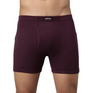 Levi's 010 Men's Pure Cotton Solid Boxer Brief - Mid Rise, Inner Elastic Waistband (Pack of 1)