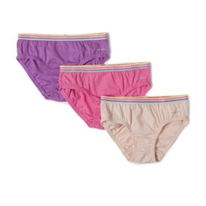 Jockey SG11 Girl's Super Combed Cotton Solid Panty with Ultrasoft Waistband (Pack of 3_Colors & Prints May Vary)