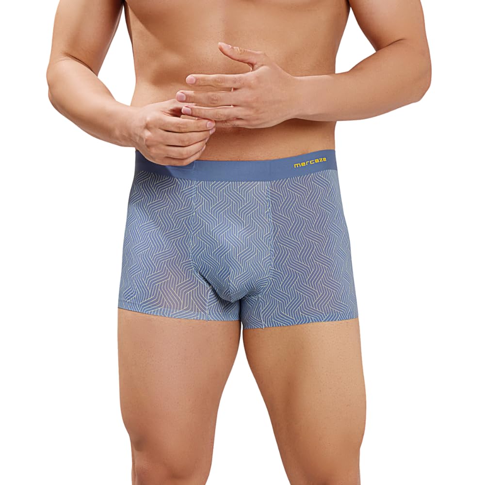 Men's Underwear Trunk - Seamless Fit Comfort-Microfiber Nylon Spandex Printed Innerwear for Men, M111- Ultra Soft, Comfort Fit, 4 Way Flex, Quick Dry, Breathable Fabric
