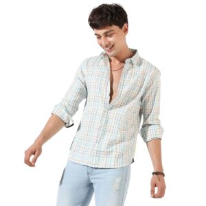 Campus Sutra Men's Cotton Blend Regular Fit Shirt