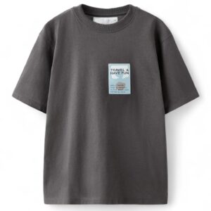 Alan Jones Clothing Boys Oversized Cotton Printed T-Shirt | Round Neck, Short Sleeves, Casual Wear