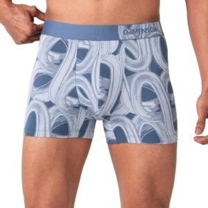 DAMENSCH Regular Fit Printed Cotton Blend Trunk Underwear Anti-Bacterial Moisture Wicking Breathable Microfibre Waistband Stretchable Deo-Cotton Trunk for Men