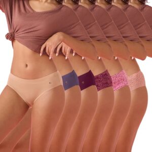 Enamor Stretchable Cotton Hipster Panties for Women, Full Coverage Grip Fit Inner Elastic with Antimicrobial & Stain Release Technology - Color and Print May Vary - CR17 (Pack of 6)