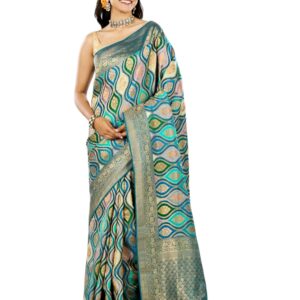 MOHEY Women' Art Silk Zari Weave Saree with Blouse Piece